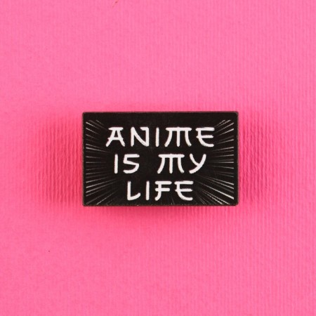 Wooden icon "Anime is my life", anime, 3.3 x 2 cm-1