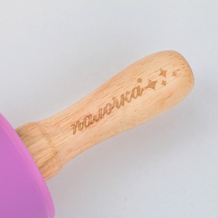 Rockbrush "Magic wand", 31 x 4 cm, silicone, wood, purple color-2