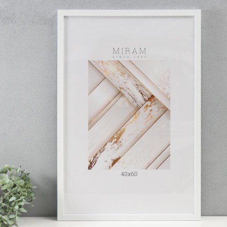 Photo frame Plastic "Mira" 40x60 cm, 641861 White (plastic screen)