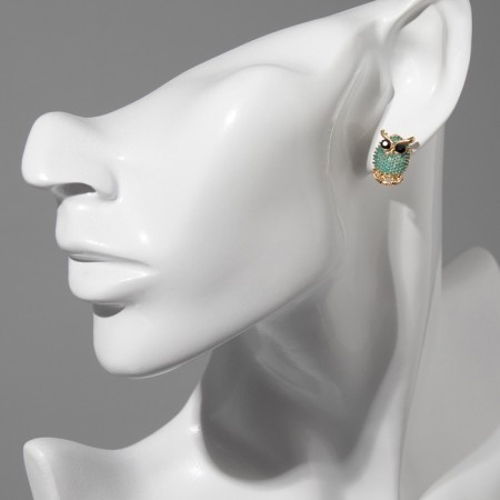 Серьги эмаль «Совушка» мини, цвет МИКС-3