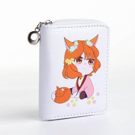 Children's wallet with lightning, white color-1