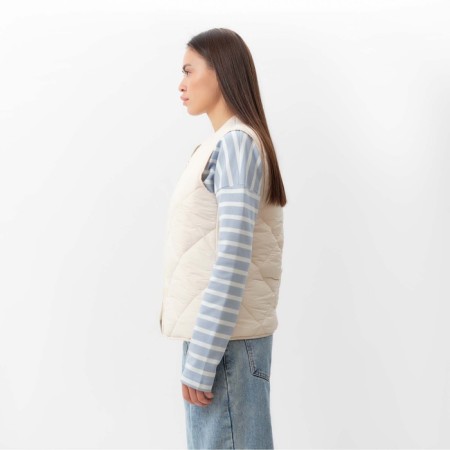 Women's vest quilted mist size 48, milk-4
