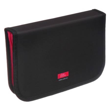 Penal 1 section 140 x 210 x 40 mm, folding pocket and cosmetic bag, fabric, calligrata topontent "Anime eyes"-2