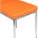 Stool on the metal frame DC2-001 Metal/Ecokozha, chrome/orange 41x45x96 cm