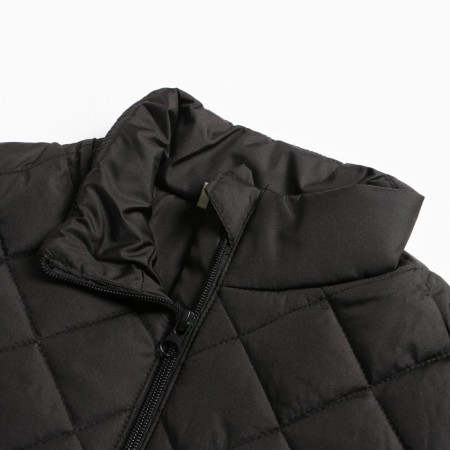 Children's jacket quilted, black color, height 116 cm-5