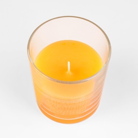 A candle in a glass aromatic "orange and cinnamon", 6.5x8 cm, orange-3