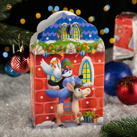 Gift box "Bremen musicians", 16 x 7.5 x 26cm 1pc-1