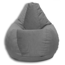 The pear-pear chair is positive Lovely, size xxl, diameter 105 cm, height 130 cm, velor, gray color gray