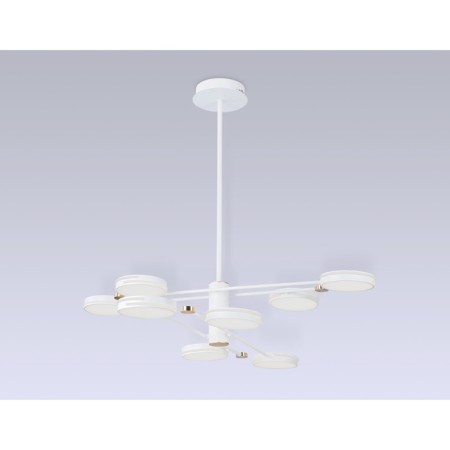 LED LED suspended Ambrella Light, Linetech, FL51642, 8XLED, 67 W, 5025LUM, 3000-6400K, white, gold.-1
