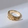 Ring "Wing" feathers, color gold, dimensionless