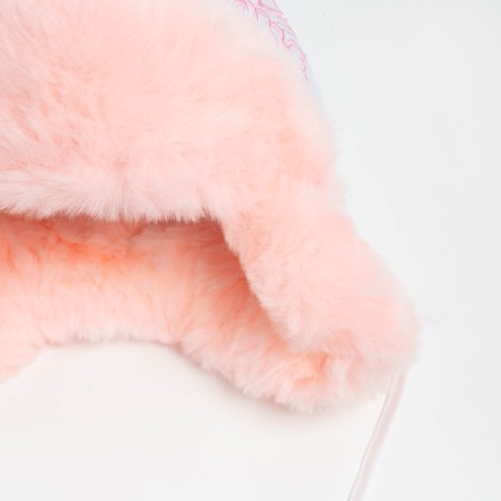 Hat for the girl "Arctic", white/pale pink color, size 52-2