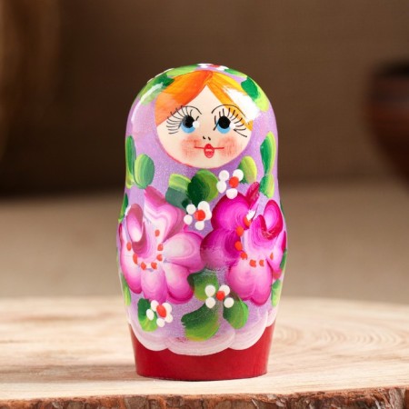 Matryoshka 5 puppet "Eva Spring" 14-15 cm, manual painting-2