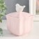 Coramics box "White sparrow. Figure" Pink 10.9x8.2x8.2 cm