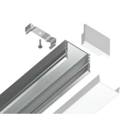 Profile aluminum overhead ambrella Illumination alum Profile, GP1750AL, 2000x12x15.7 mm, silver color, matte dial-2