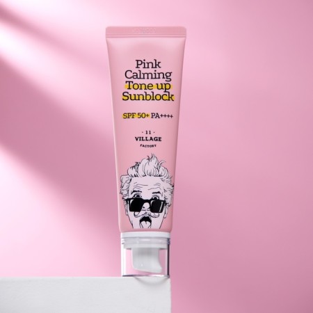 Village 11 Factory Sunscreen Pink Calming Sun Block, soothing, SPF 50, 50 ml-1