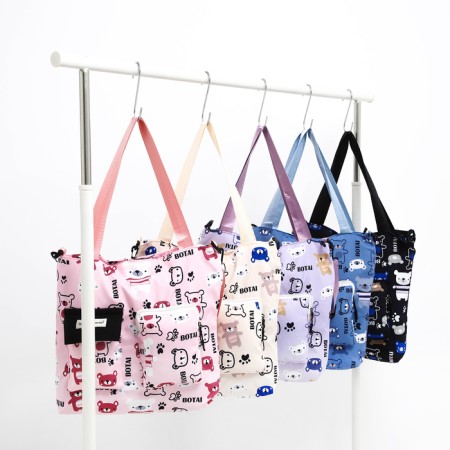 Шопер на молнии, цвет чёрный-7