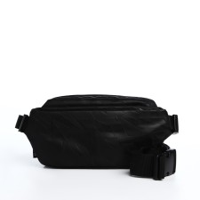 Bag on one shoulder with a zipper, 3 outer pockets, black color