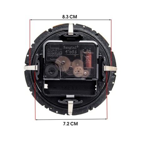 Quartz clock, D-9.5 cm, 1AA, discrete move-1