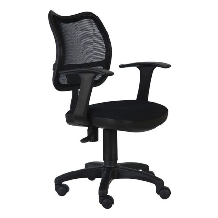 Armchair bureaucrat with armrests, black, back mesh, CH-797AXSN/26-28-1