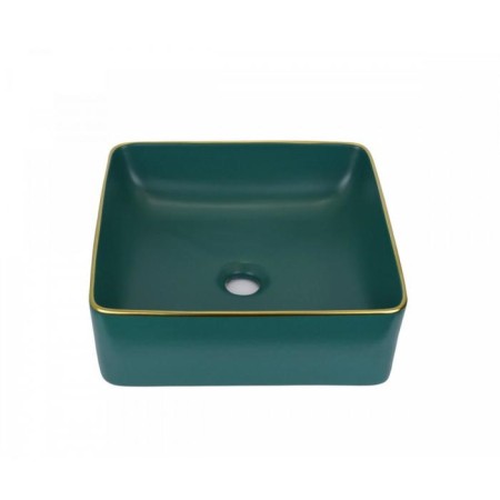 Bronze de Luxe 1061 sink, invoice, 400 x 400 mm, without opening for the mixer, green 746346
