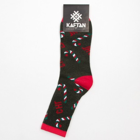 New Year's socks KAFTAN "New Year" size 41-44 (27-29 cm), green color-4