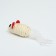 Toy for cats "Sizaley Mouse Malaya" with a fur tail, 5.5 cm, white
