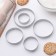 A set of forms for cutting the cookie “Circle”, 5 pcs: 3.1 cm, 3.6 cm, 4 cm, 4.6 cm, 5 cm, silver color