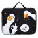 Folder for drawings and drawings A3, 470 x 350 x 20 mm, with handles, textile, calligrata "geese"