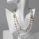 Beads with pearls "Galance" ball No. 8.10, white color in gold, l = 80 cm