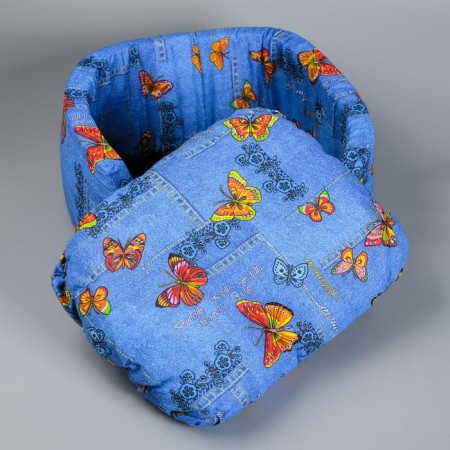 Lynchik # 2, with a pillow, 45 x 35 x 16 cm Mix flowers-3