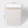 Ladopa LadoM basket "Classics", rectangular, 45 × 27 × 64 cm, white