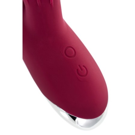 Vibrator with clitoral stimulant L’Eroina by Toyfa Sangra, silicone, burgundy, 20.5 cm-9