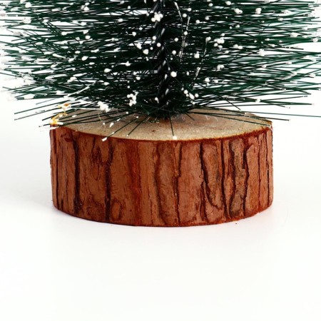 New Year's decor "Green Christmas tree in the snow" 8 × 8 × 30 cm-3
