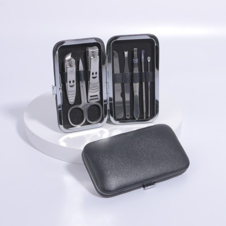 Manicure set "Style", 8 items, in case, black color