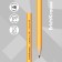 Pencil Chernographic Erichkrause Amber 100, HB, Grifel D = 2.2 mm, wood, hexagonal, in a tube