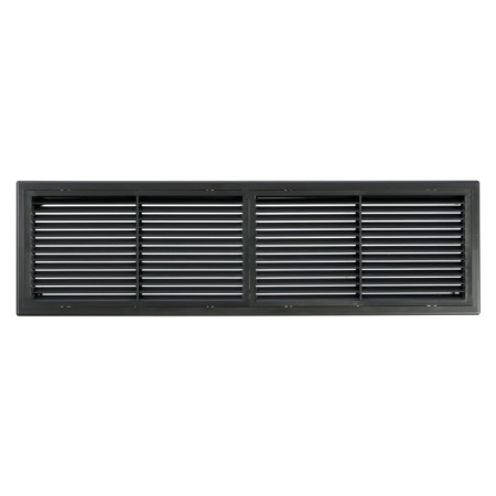 Ventilation grate "Vento" 4513VR, 450x130 mm, with a grid, detachable, graphite