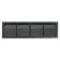 Ventilation grate "Vento" 4513VR, 450x130 mm, with a grid, detachable, graphite