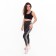 Female leggings, gray color, size 42