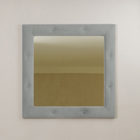 Square mirror "Alero" with buttons, 855 × 855 mm, premium velor, color stellar dust