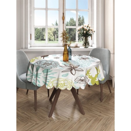 The tablecloth “Deer and flowers”, round, Saten, d = 150 cm-2