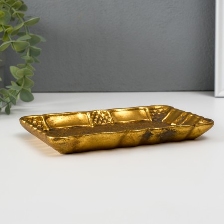Standing interior polystone "Baroque" gold 18x11x2 cm-3