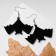Acryl Earrings "bats" are large, black color in silver