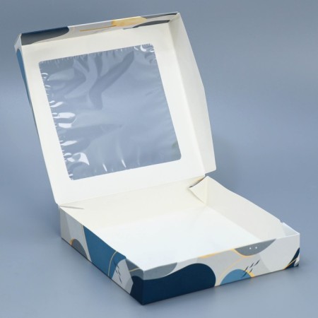 Confectionery packaging, boxing box "Present", 20 x 20 x 4 cm-2
