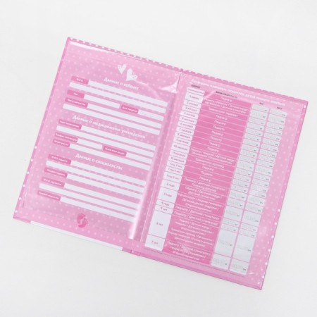 Folder for the medical policy "Bear" for a girl, 17.5 x 11.3 cm-3