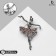 Brooch "Ballerina", colored in silver