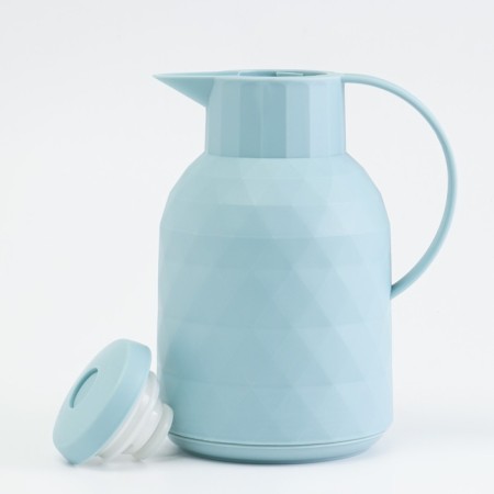Thermos-coffeery 1 l, retains heat 24 hours, glass flask, turquoise-1