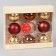 Set of balls plastic D-6 cm, 9 pcs "Adele" Rings, Bordeaux gold