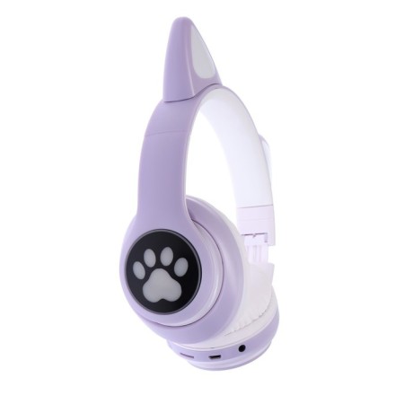 MYBIT W-32 braids, wireless, MIC, BT 5.0, AUX, Microsd, MP3, 400 mAh, purple-3