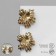 Earrings Metal "Flower" double, color gold