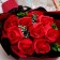 Exclusive bouquet of red soap roses, 11 pcs